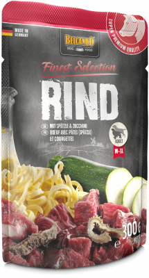 [P0008255] BELCANDO® Finest Selection - Rind mit Spätzle & Zucchini 300g Frischebeutel