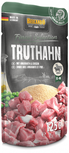 [P0008256] BELCANDO® Finest Selection - Truthahn mit Amaranth & Erbsen 125g Frischebeutel