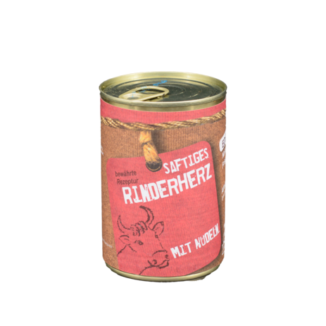 [P0008269] Tarus Naturkost Katze - Rinderherz mit Nudeln 400g - Menü für Katzen