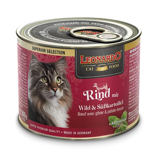 [P0008357] LEONARDO® Dose Superior Rind mit Wild & Süßkartoffel 200g