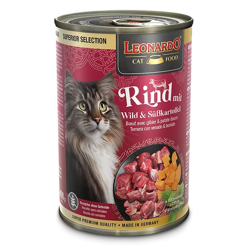 [P0008358] LEONARDO® Dose Superior Rind mit Wild & Süßkartoffel 400g