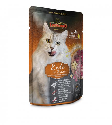 [P0008361] LEONARDO® Pouches 85g Ente & Käse - Frischebeutel