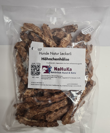 [P0008363] NaHuKa Natur Leckerli - Hähnchenhälse - 250g