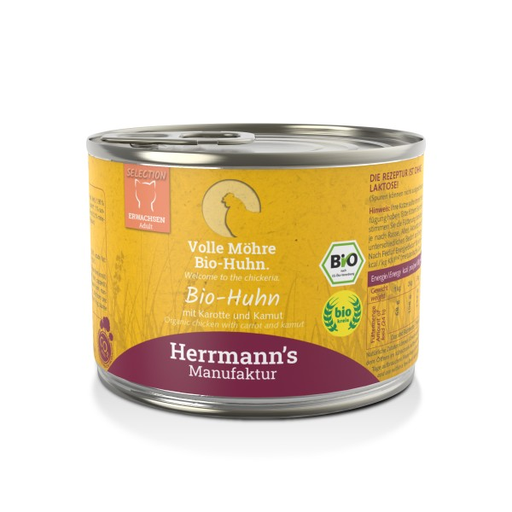 [HM007552] Herrmann's Kitten Dose - Kitten Bio-Huhn mit Karotte 200g