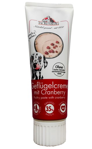 [P0008579] Tackenberg Geflügelcreme mit Cranberry für den Hund 75g in der Tube