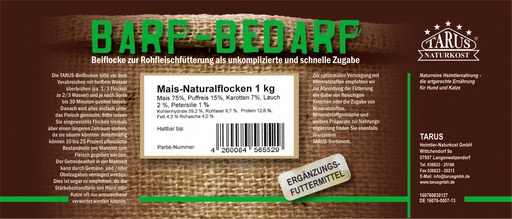 [P0009201] Tarus Beiflocken Mais-Naturflocken mit Gemüse 1kg