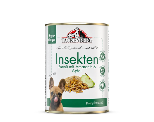 [Tb231640001] Tackenberg Menü Dose - Insekten mit Amaranth & Apfel 400g Nassfutter für Hunde