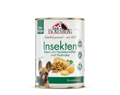[P0009213] Tackenberg Menü Dose - Insekten mit Heidekartoffeln & Pastinaken 400g Nassfutter für Hunde