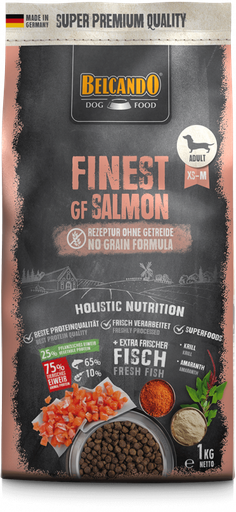 [P0001256] BELCANDO® Trockenfutter Finest GF Salmon 1kg für Hunde